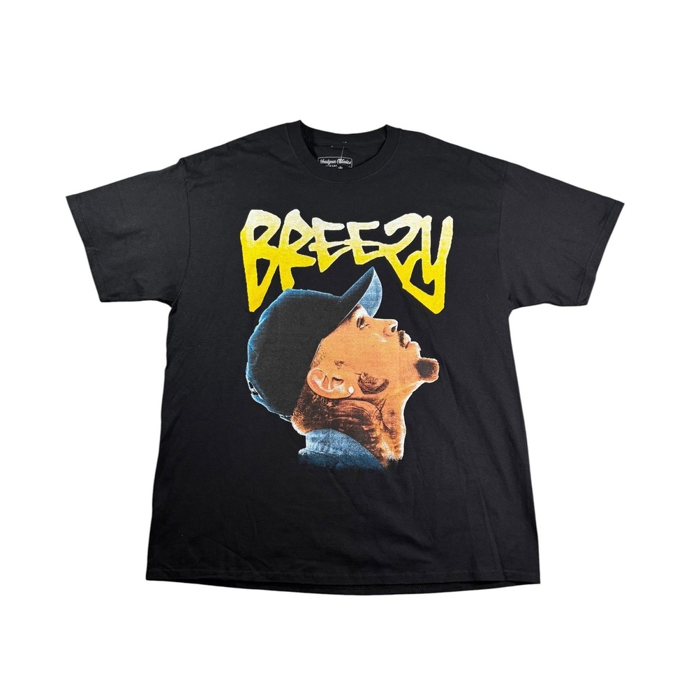 Headgear Classics Chris Brown Breezy Graphic T-Shirt Black XL‎ New
